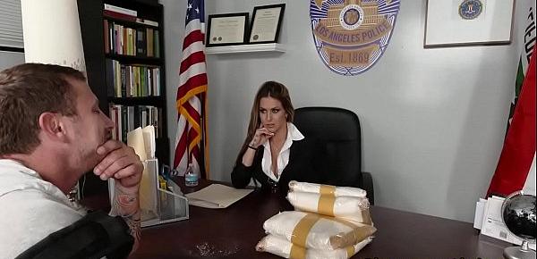  Classy police secretary gets fucked deeply